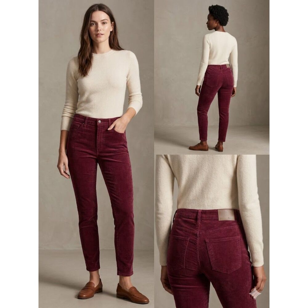 Madewell 10" High-Rise Skinny Corduroy Pants 34P Whimsygoth Boho